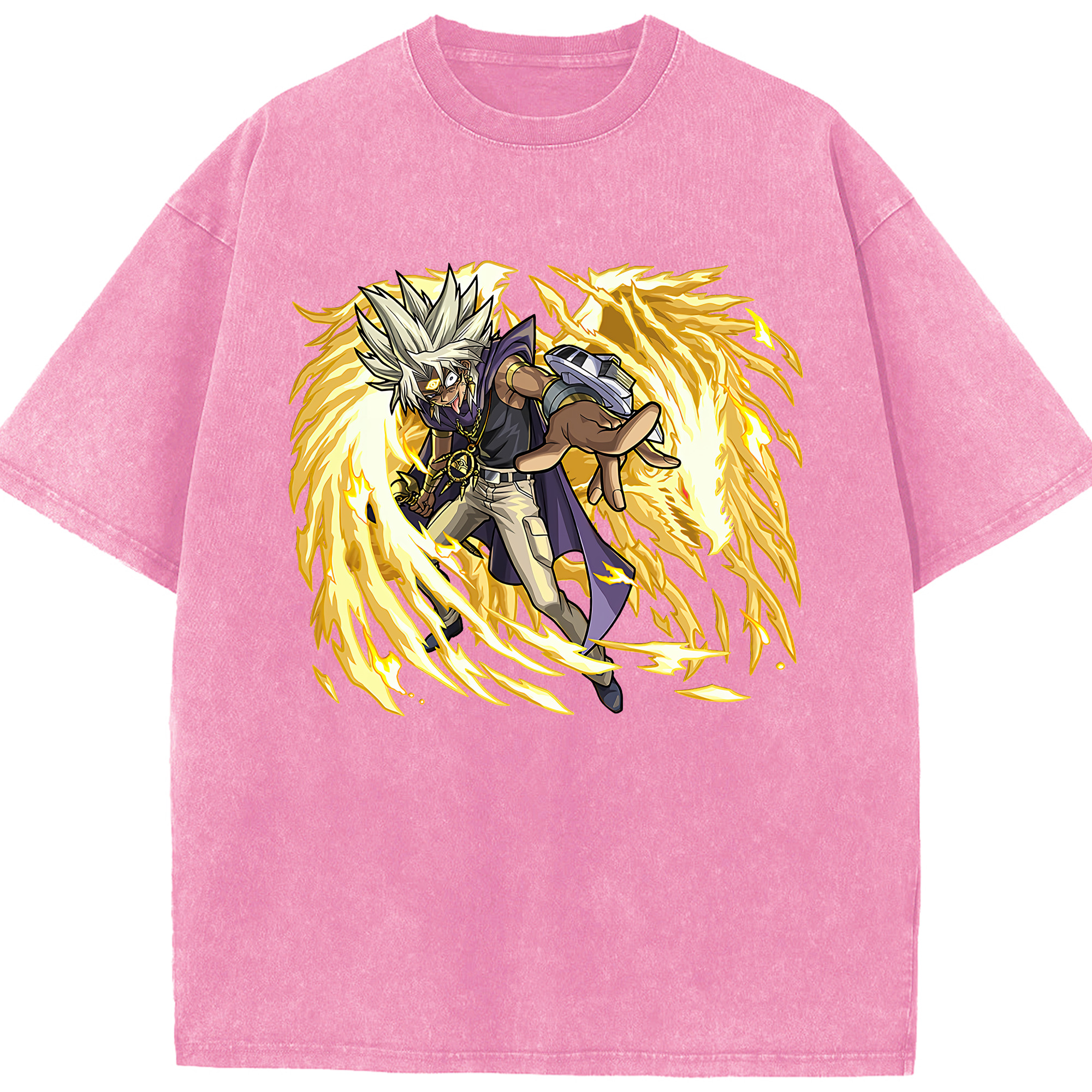 （画像用） 遊☆戯☆王 Yu-Gi-Oh! 綿100% ヴィンテージ風 半袖Tシャツ（フロントプリント）